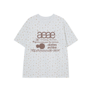 AEAE Web Logo Flower T-Shirts Light Grey