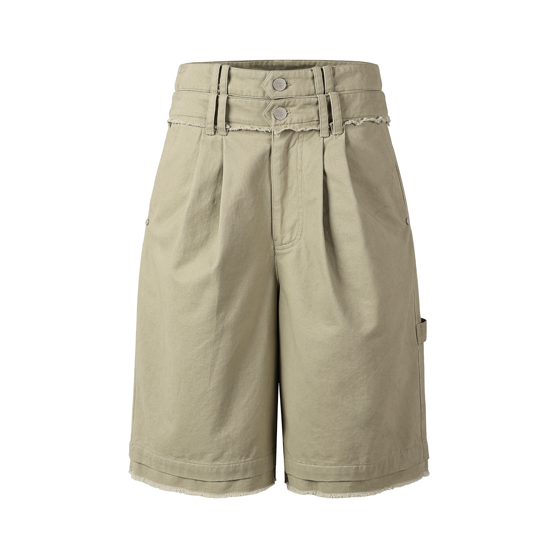 더바이닐하우스 더블 레이어드 쇼츠 베이지(Thevinylhouse Double Layered Shorts Beige) - 1