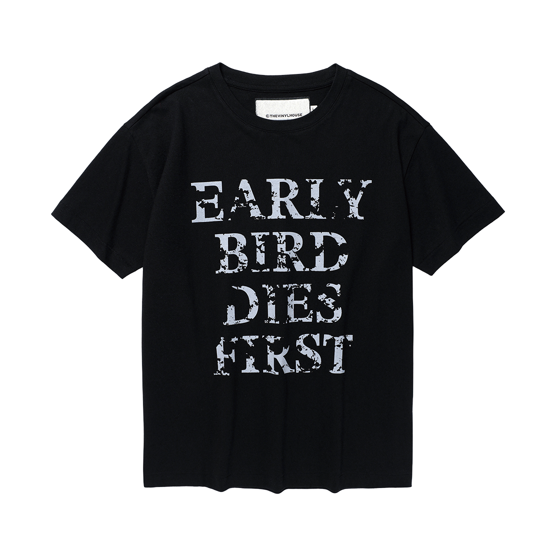 더바이닐하우스 얼리 버드 다이즈 티셔츠 블랙(Thevinylhouse Early Bird Dies Tee Black)