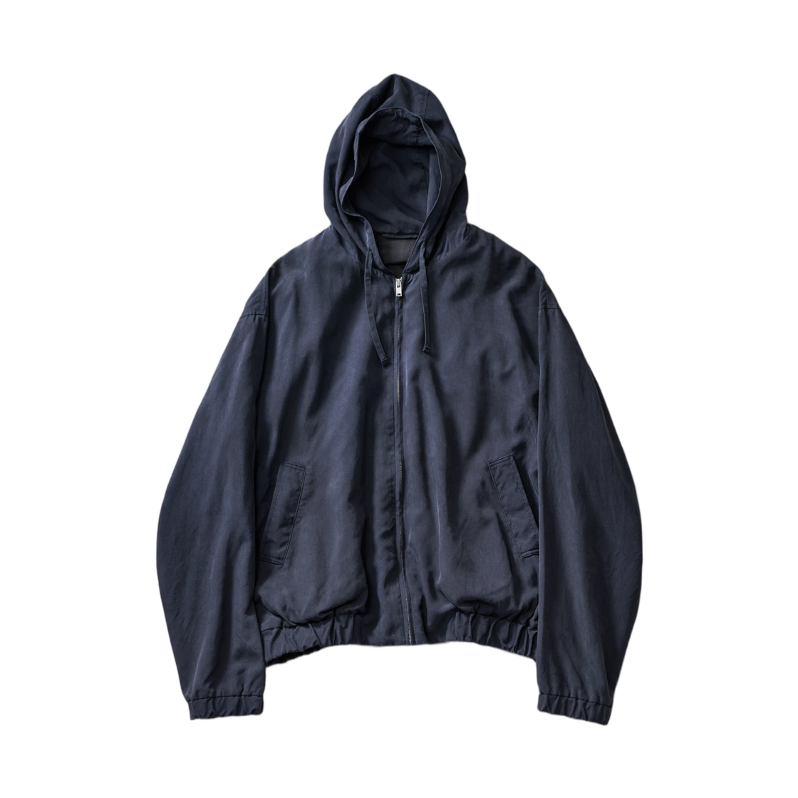 캡틴 선샤인 x 레이디 화이트 실크 집 자켓 네이비(Kaptain Sunshine x Lady White Silk Zip Jacket Navy)