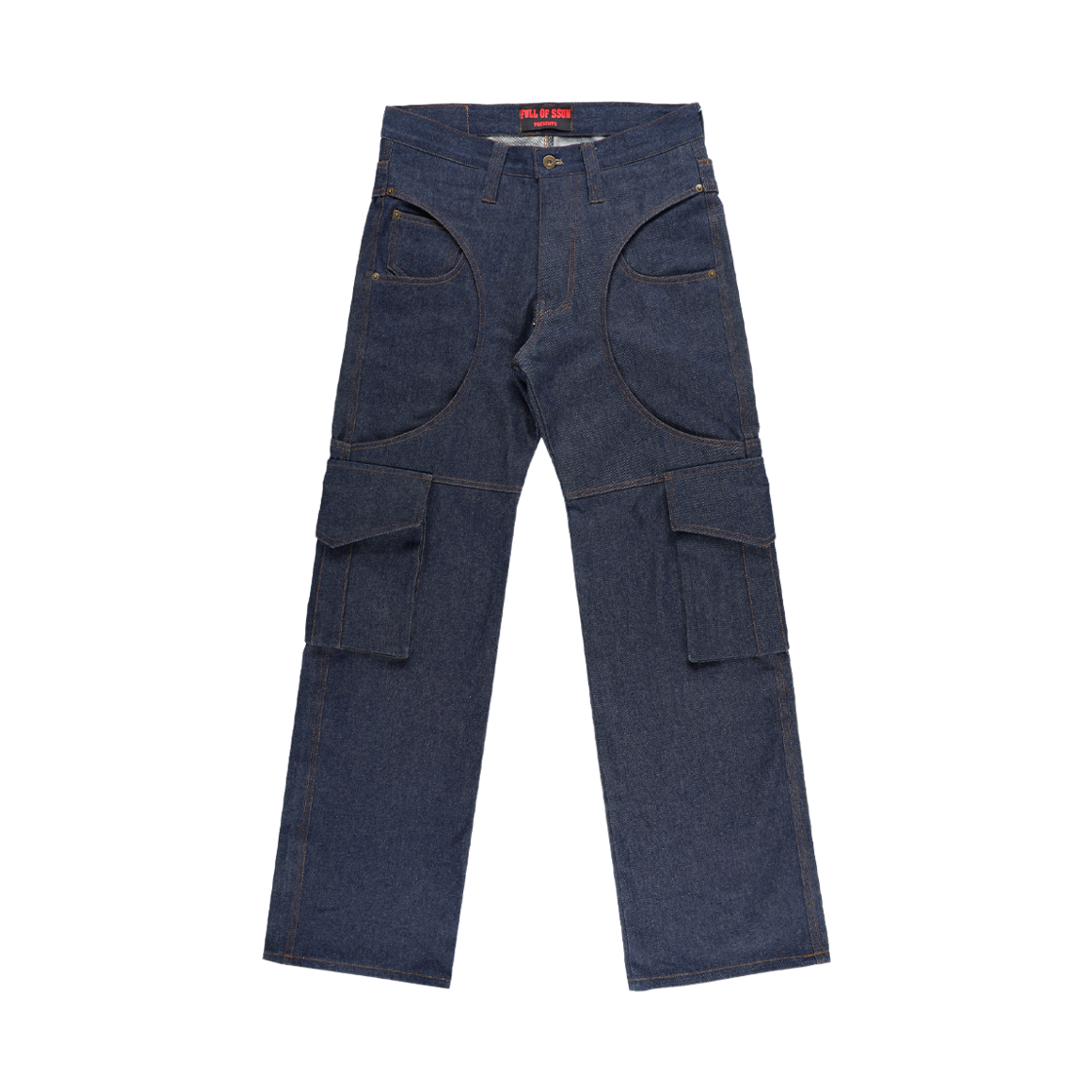 191260123 Full of Ssun Circle Cargo Denim Pants