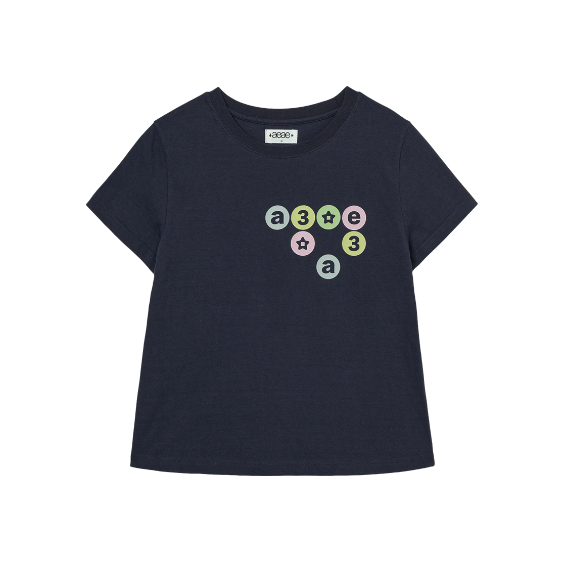 에이이에이이 컬러 도트 로고 티 네이비(AEAE Color Dot Logo Tee Navy)