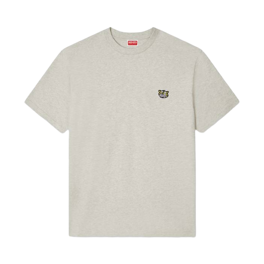 FG55TS2054SG-93 Kenzo Wild Tiger Cotton Embroidered T-Shirt Pale Grey