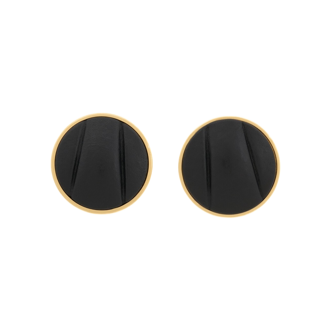 (W) 끌로에 플리츠 이어링 블랙((W) Chloe Pleats Earrings Black)