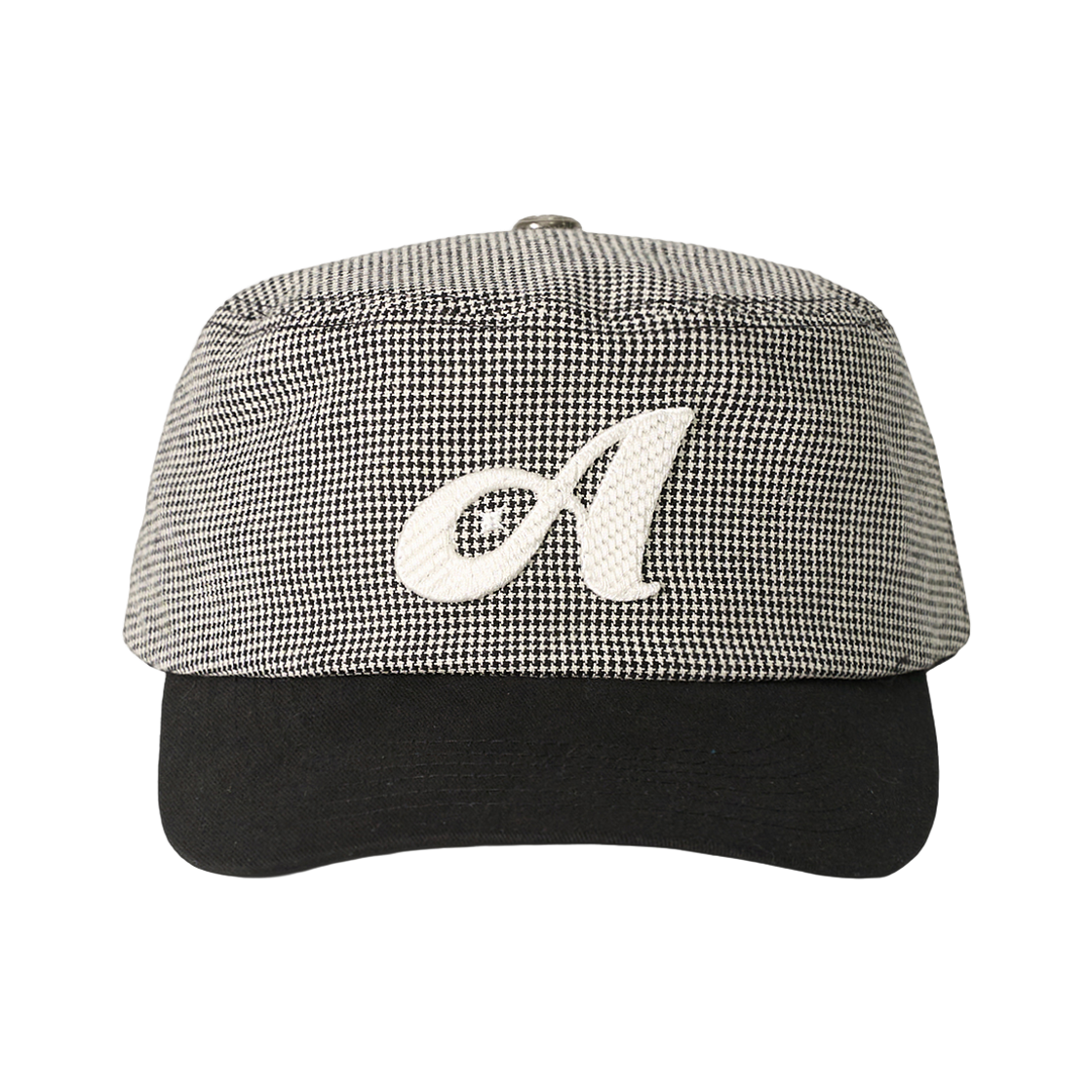 올인컴플리트 투톤 하운드투스 필박스 캡 블랙(Allincomplete Two Tone Houndstooth Pillbox Cap Black)