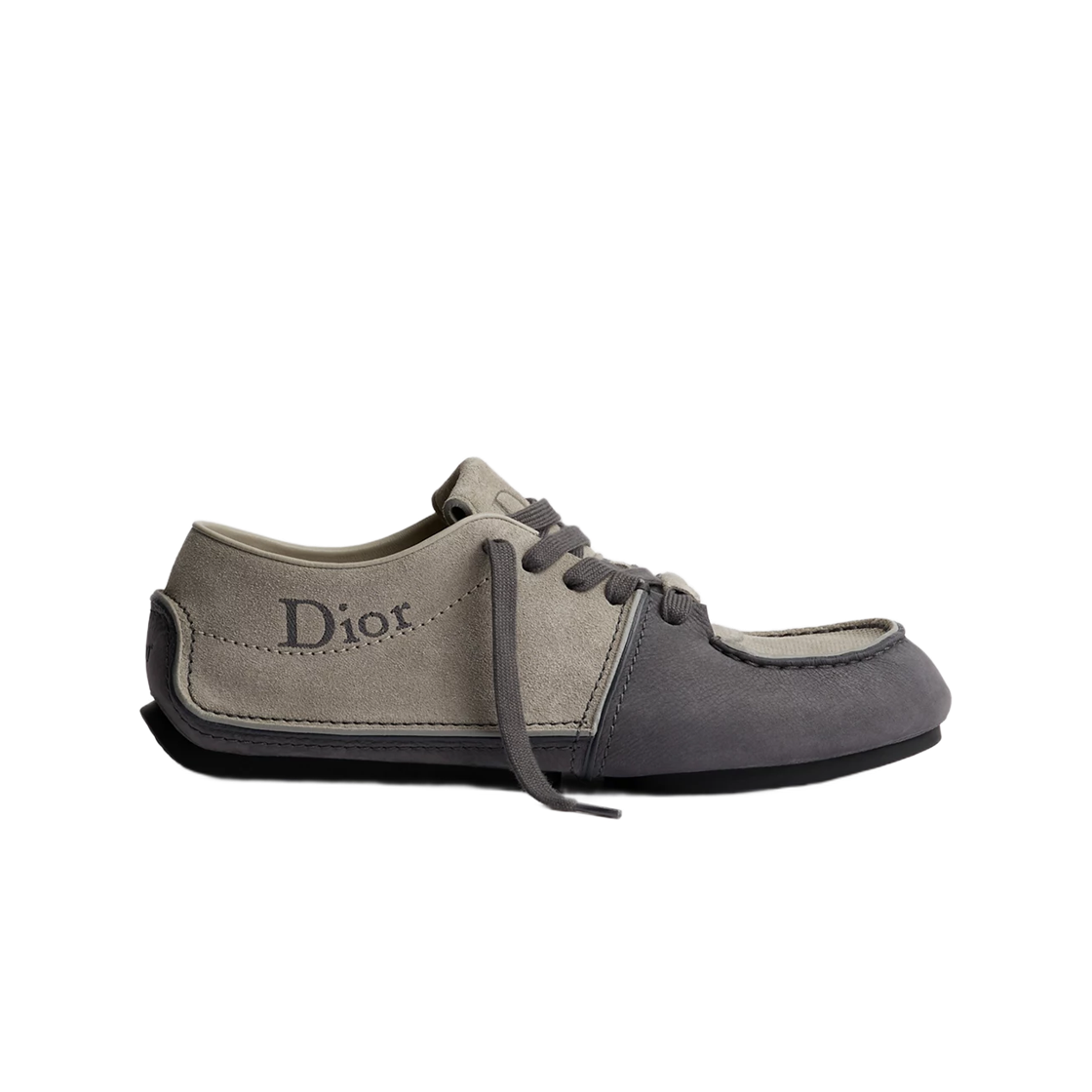 3DE457ACO-H898 Dior Lodi Derby Shoe Nubuck & Suede Calfskin Gray