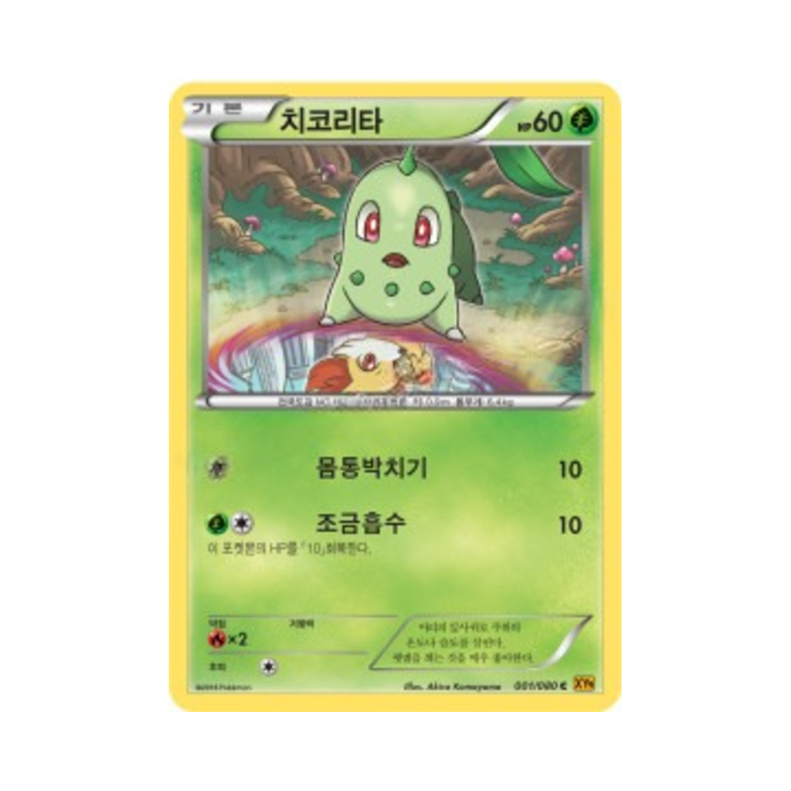 포켓몬 TCG 치코리타 C 천공의 분노 (한글판)(Pokemon TCG Chikorita C Rage Of The Torn Heavens (Korean Ver.)) - 1