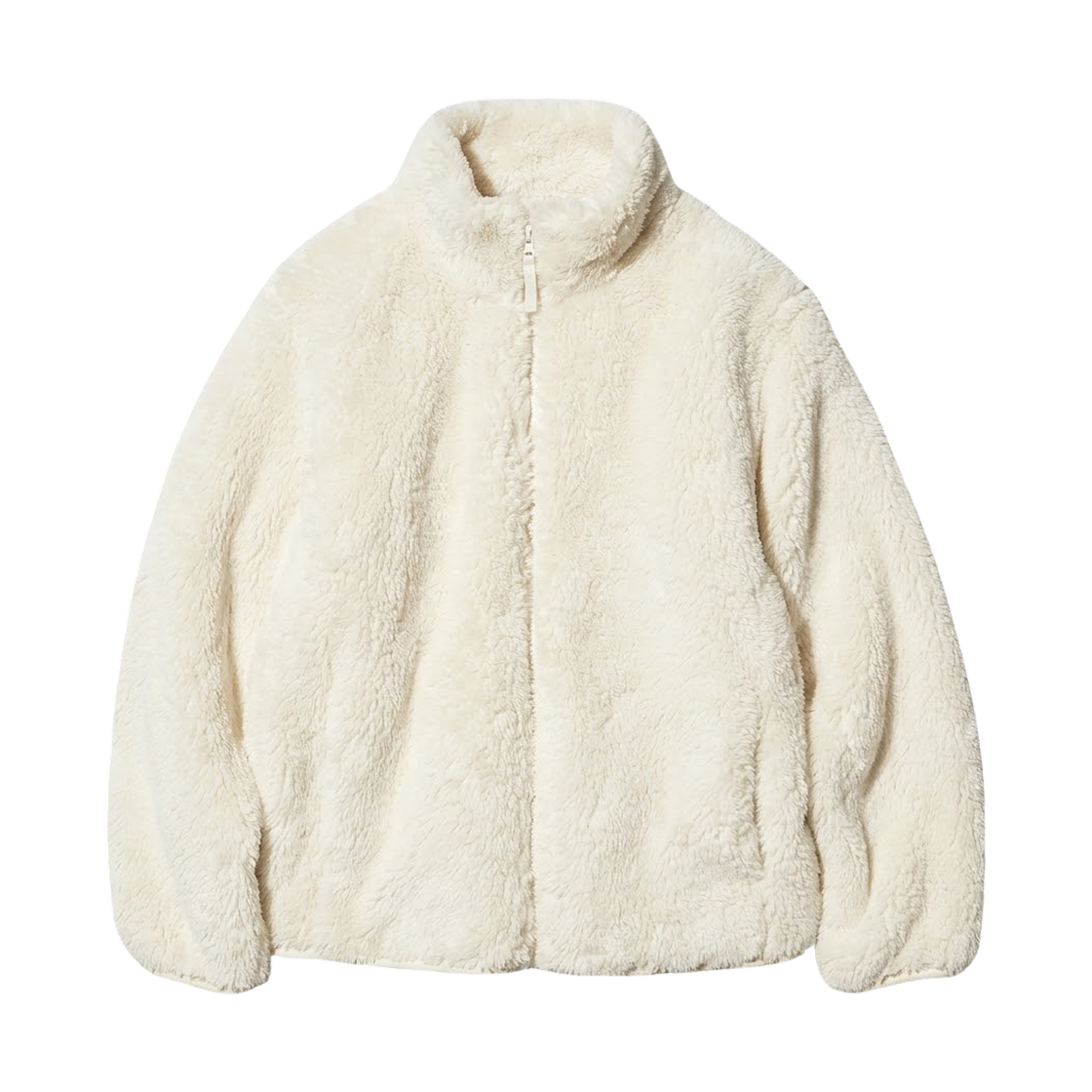 478168-01 (Kids) Uniqlo Furry Fleece Full Zip Jacket Off White - JP