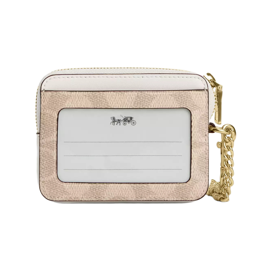 코치 시그니처 캔버스 집 카드 케이스 이미테이션 골드 샌드(Coach Zip Card Case in Signature Canvas Imitation Gold Sand) - 2