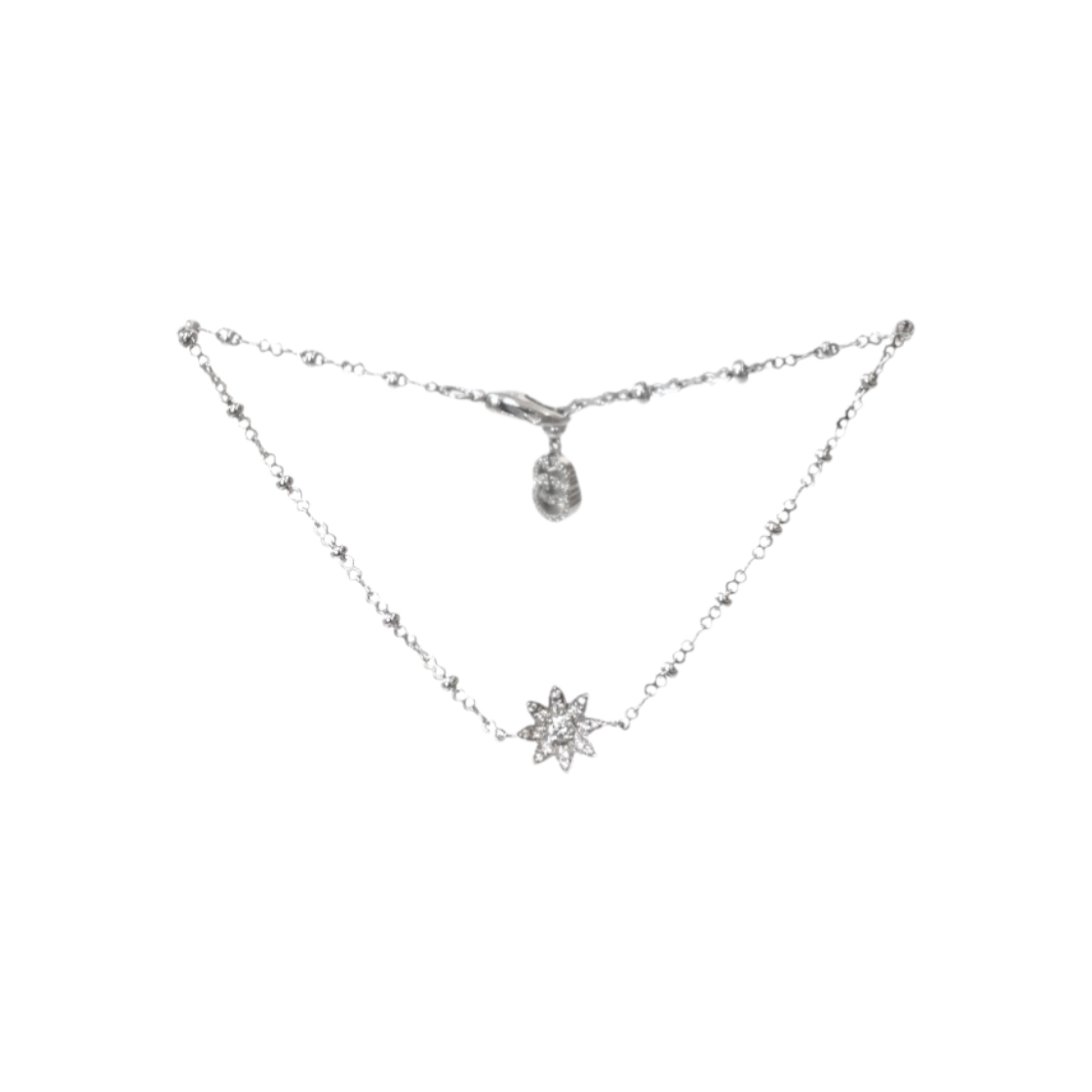 ITB2AJBLDF4T Gucci White Gold Flora Diamond Chain Bracelet C-B53584