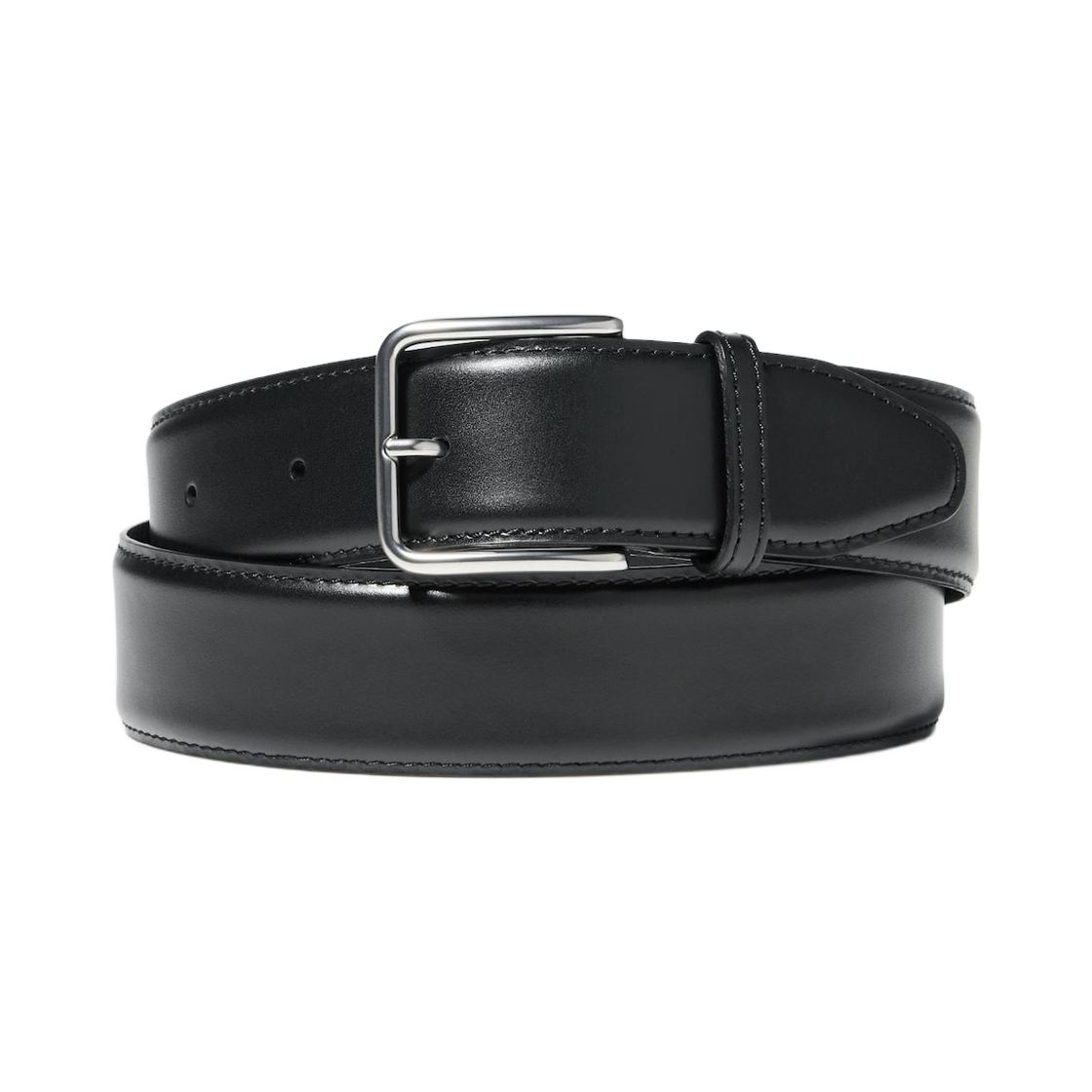 480159-09 (W) Uniqlo Stitched Middle Width Belt Black
