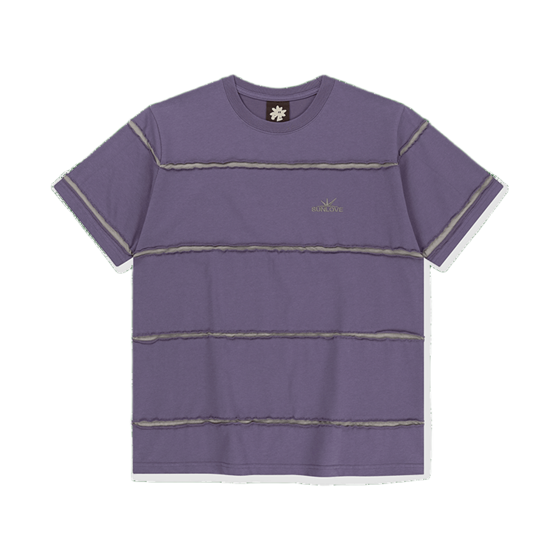 [트리플적립] 썬러브 로우 엣지 스트라이프 티 퍼플