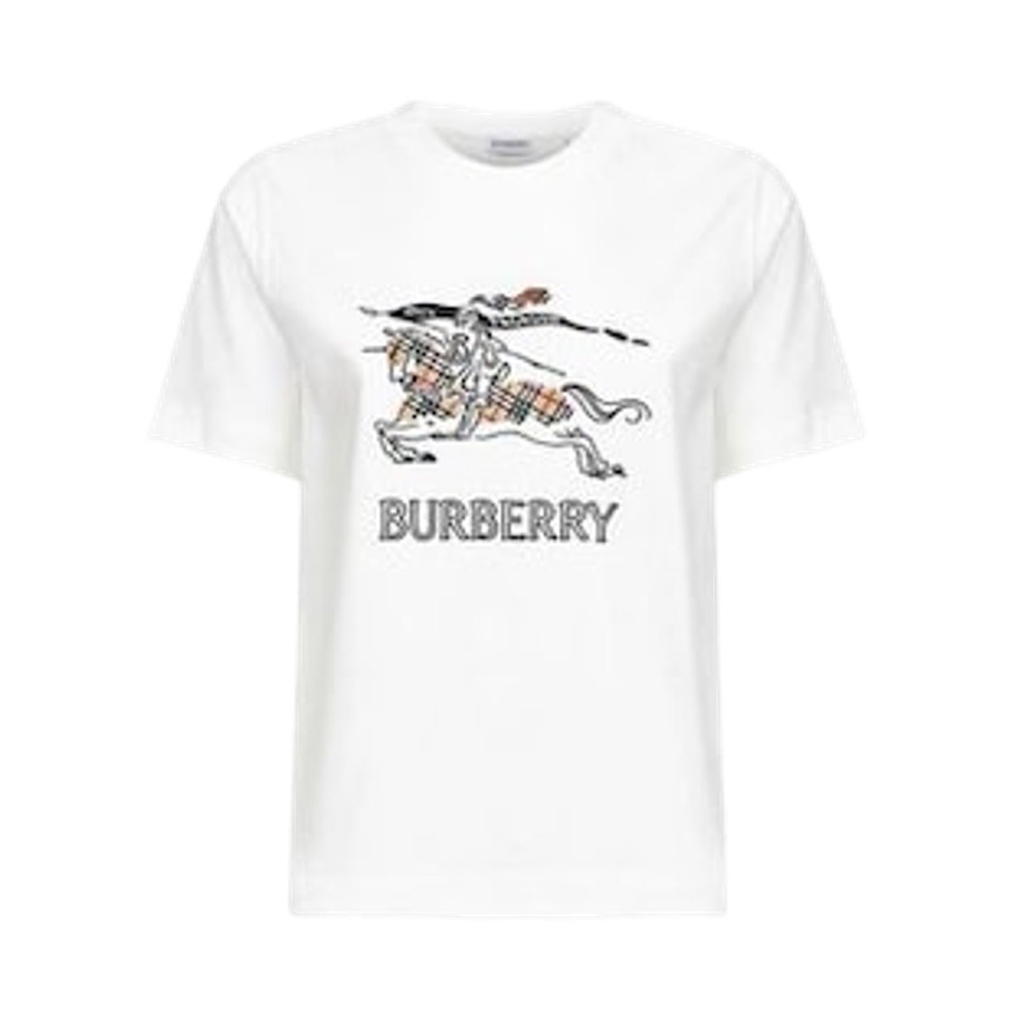 8121038 (W) Burberry EKD Embroidered T-Shirt White