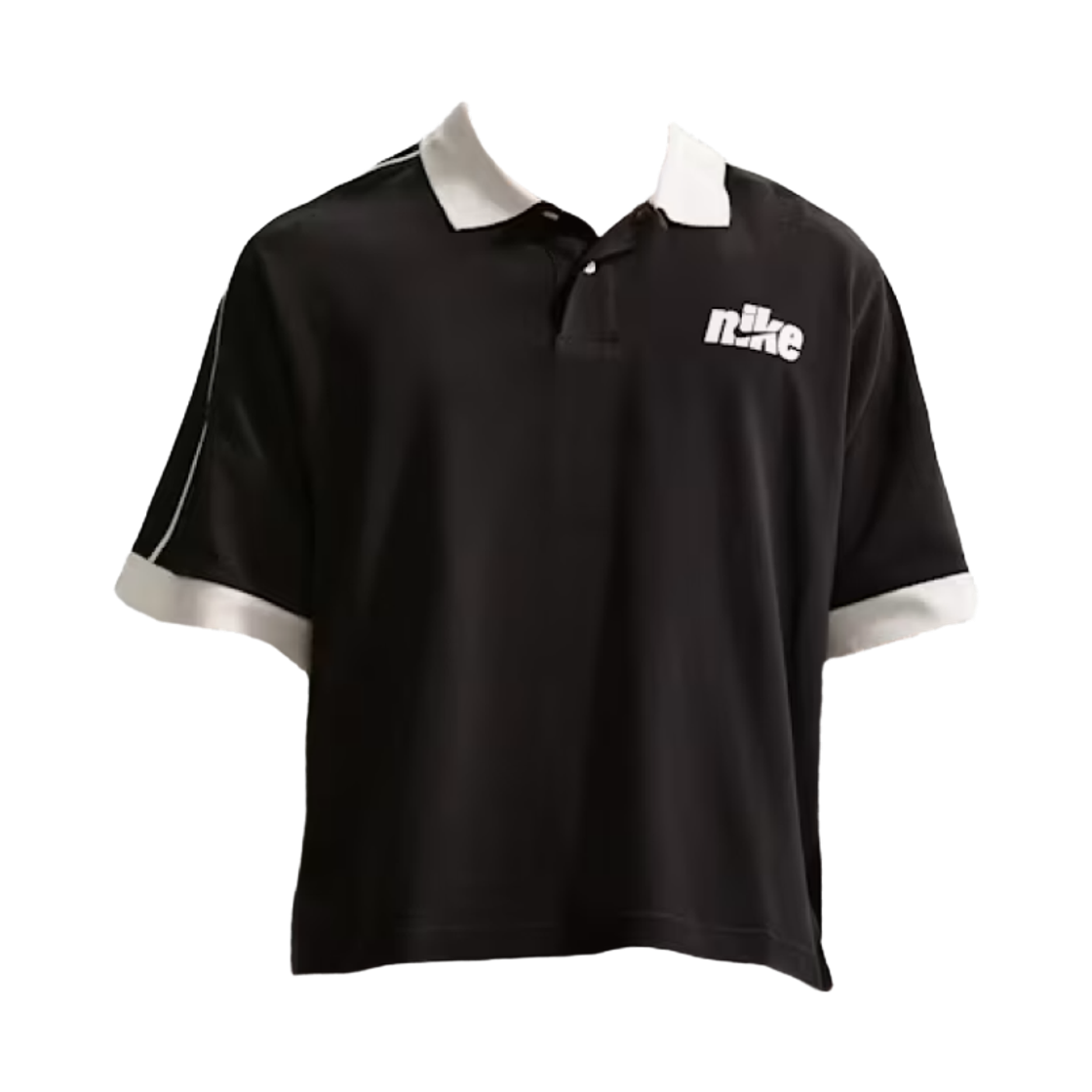 IF0724-010 Nike NSW Club Oversized Short Sleeve Polo Black Sail - Asia