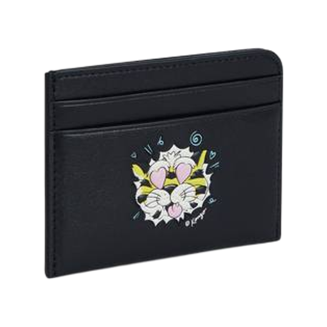 겐조 와일드 타이거 레더 카드 홀더 블랙(Kenzo Wild Tiger Leather Card Holder Black)