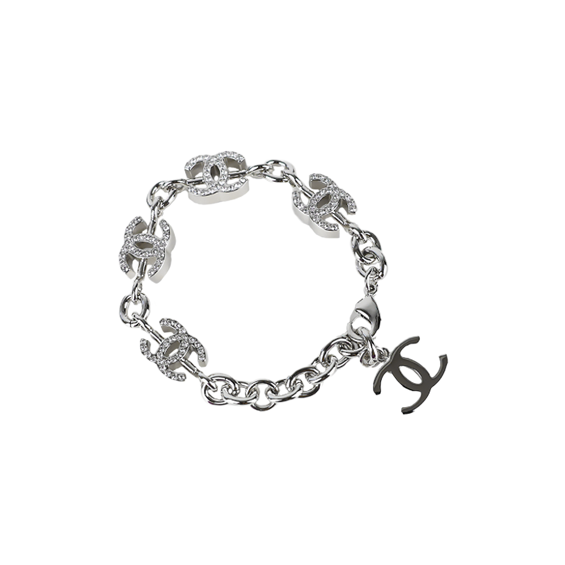 샤넬 CC로고 크리스탈 체인 브레이슬릿(Chanel CC Logo Crystal Chain Bracelet) - 1
