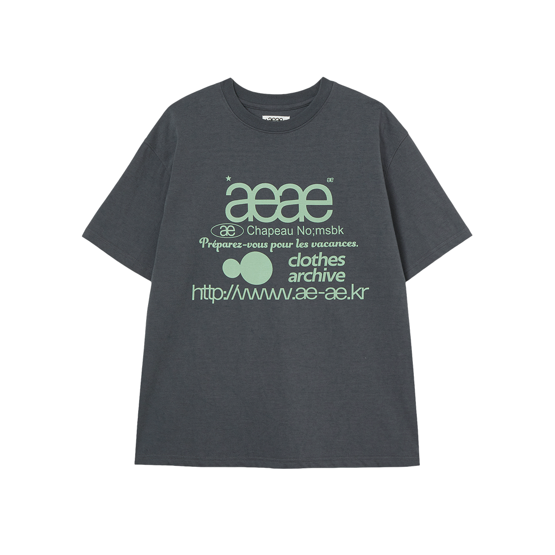 에이이에이이 웹 로고 티셔츠 차콜(AEAE Web Logo T-Shirts Charcoal)
