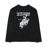 lainlame Cowboy Running Long T-Shirts Black