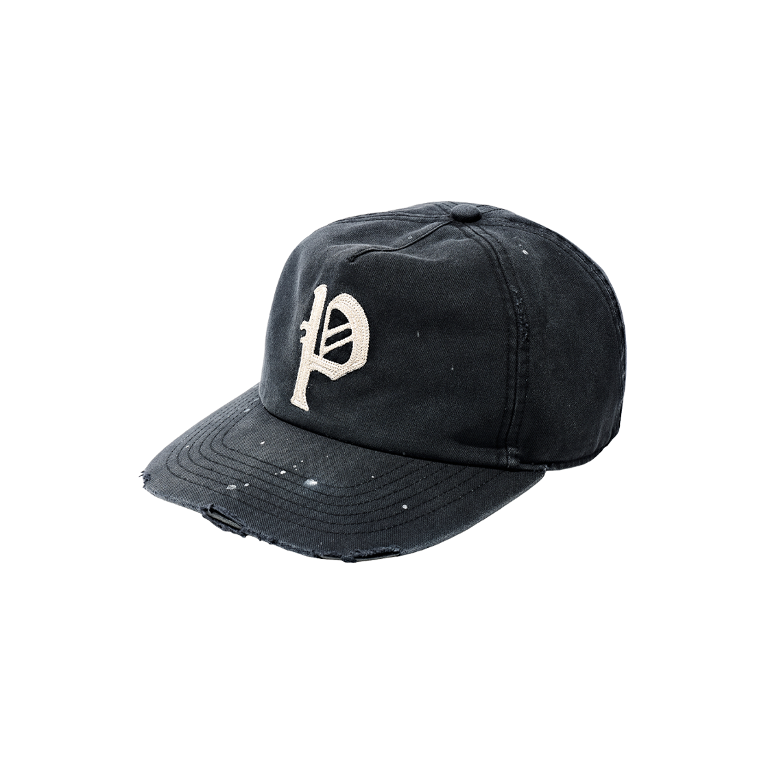 [KREAM 단독] 파르티멘토 리웍스 디스트레스 올드 P 볼 캡 빈티지 블랙([KREAM 단독] Partimento Reworks Distress Old P Ball Cap VTG Black)
