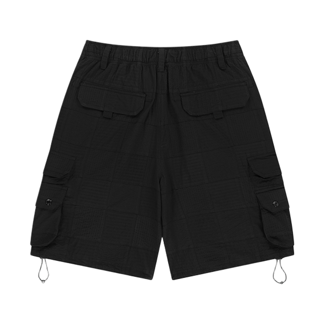 [트리플적립] 썬러브 시어서커 패치워크 카고 쇼츠 블랙([트리플적립] SUNLOVE Seersucker Patchwork Cargo Shorts Black) - 2