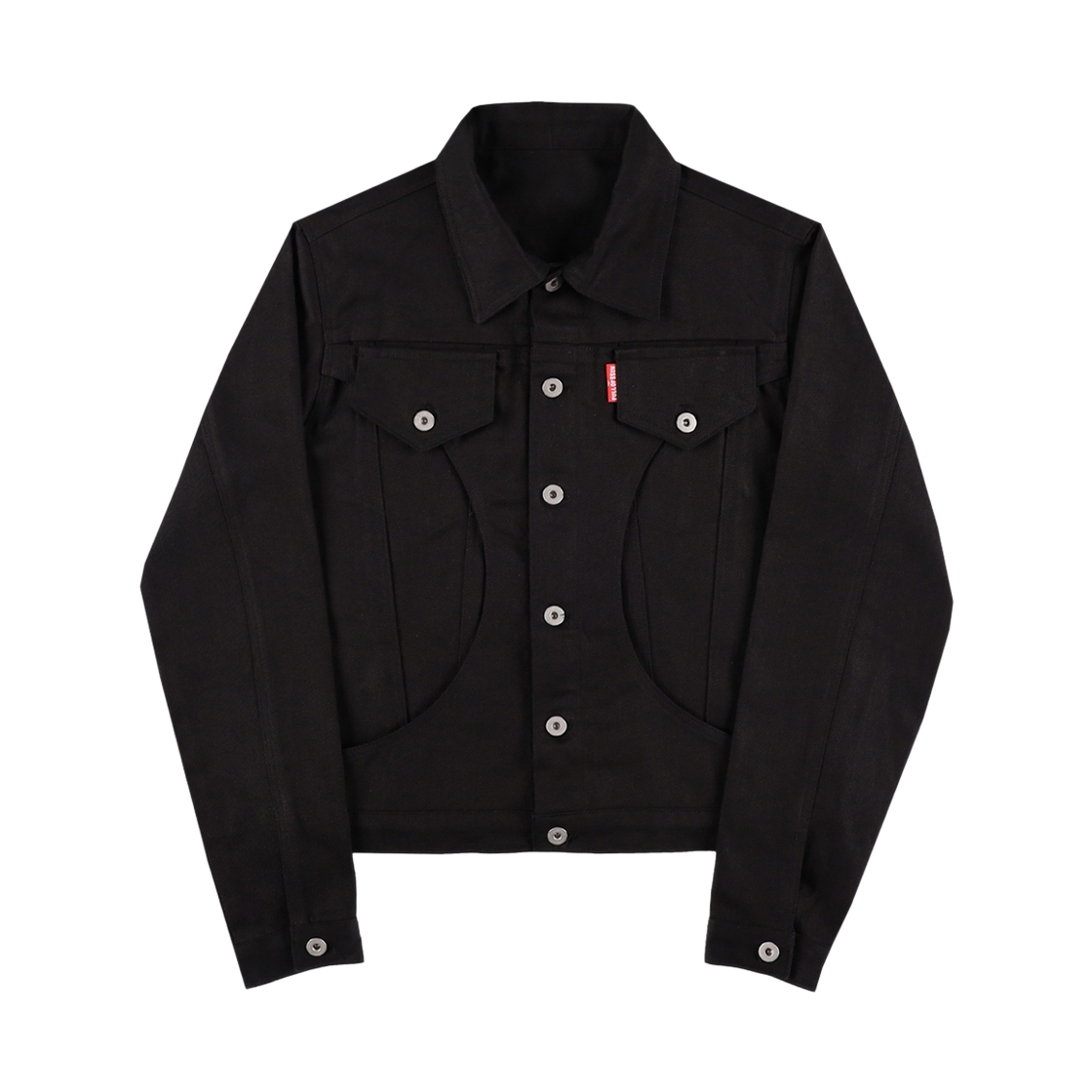 191260107 Full of Ssun Circle Denim Jacket Black
