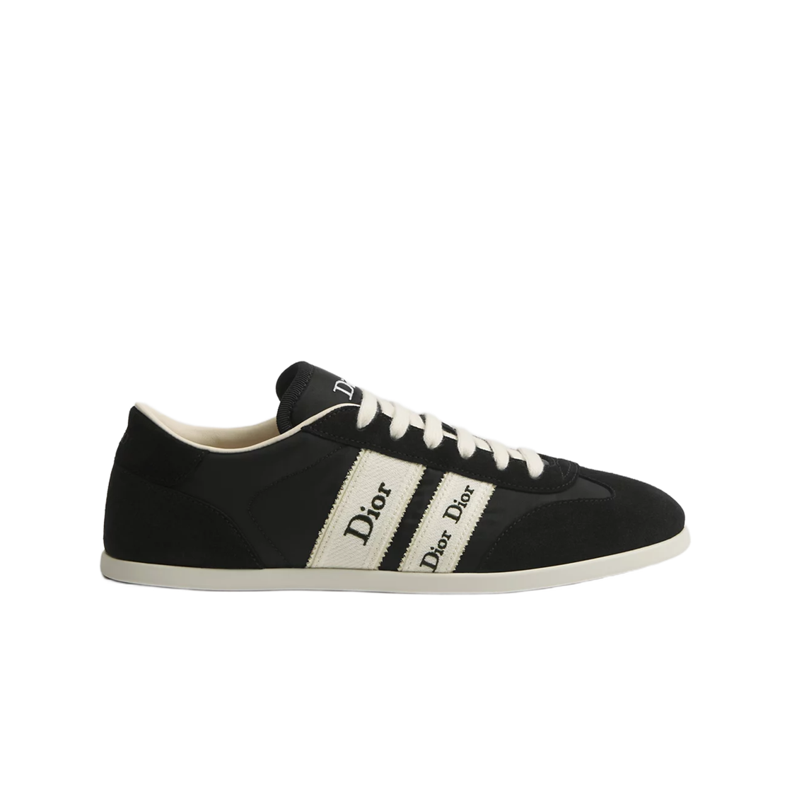 KCK554TFS-S900 (W) Dior Ribbon Sneaker Suede Calfskin & Technical Fabric Black