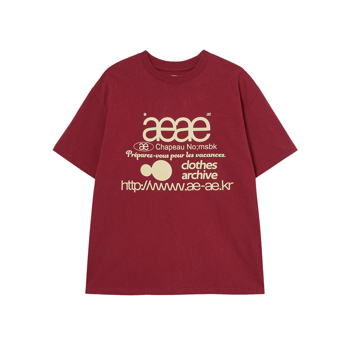 에이이에이이 웹 로고 티셔츠 딥 레드(AEAE Web Logo T-Shirts Deep Red)