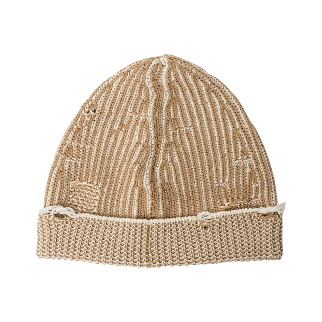 MM6 메종 마르지엘라 어멘디드 옵티컬 립 비니 카멜 초크(MM6 Maison Margiela Amended Optical Rib Beanie Camel Chalk) - 2