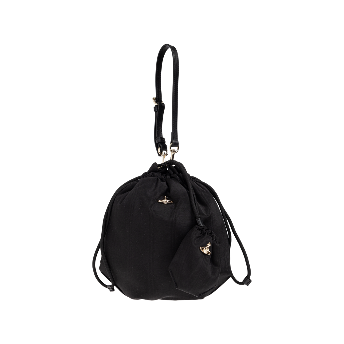 57010007U-W01F4-N401 Vivienne Westwood Drawstring Shoulder Bag Black