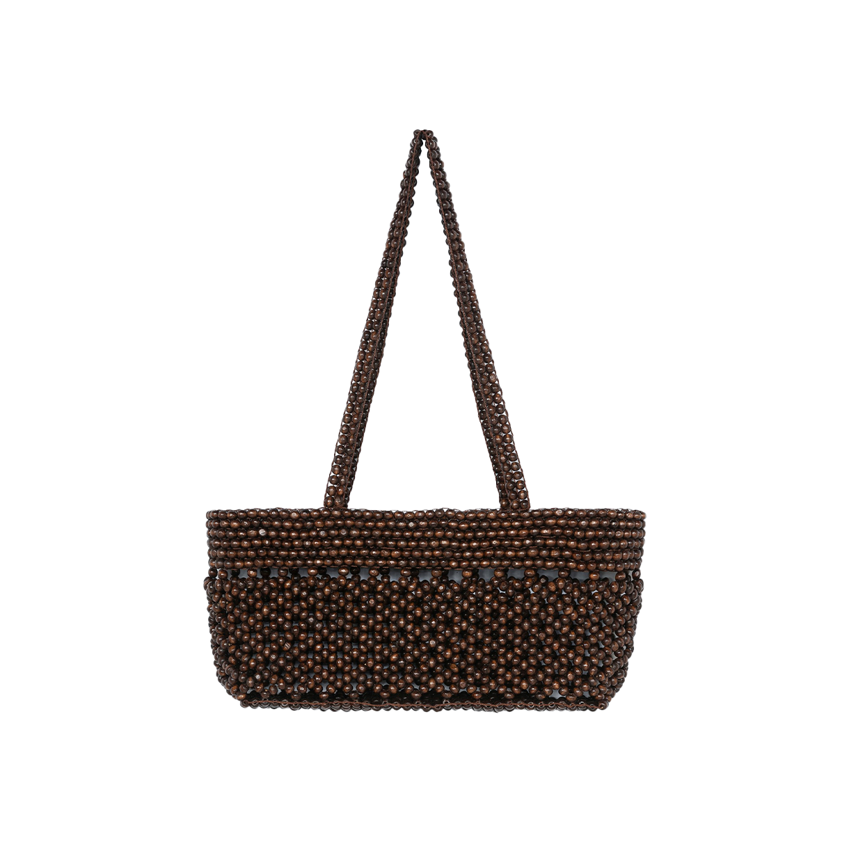 코데라 우먼 우든 비즈 미니 백 브라운 - 26SS(Cordera Women Wooden Beads Mini Bag Brown - 26SS)