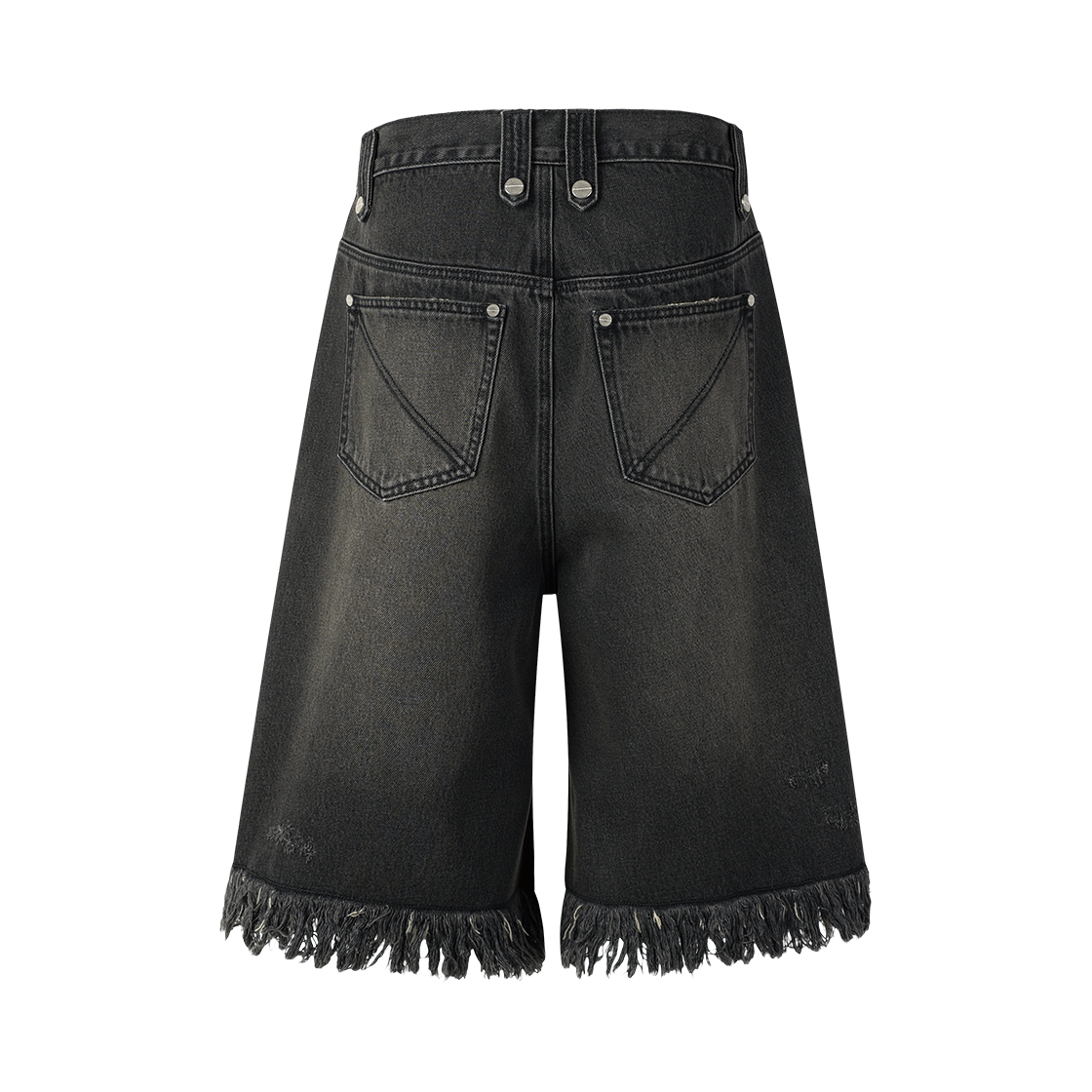 더바이닐하우스 디스트로이드 데님 쇼츠 블랙(Thevinylhouse Destroyed Denim Shorts Black) - 3