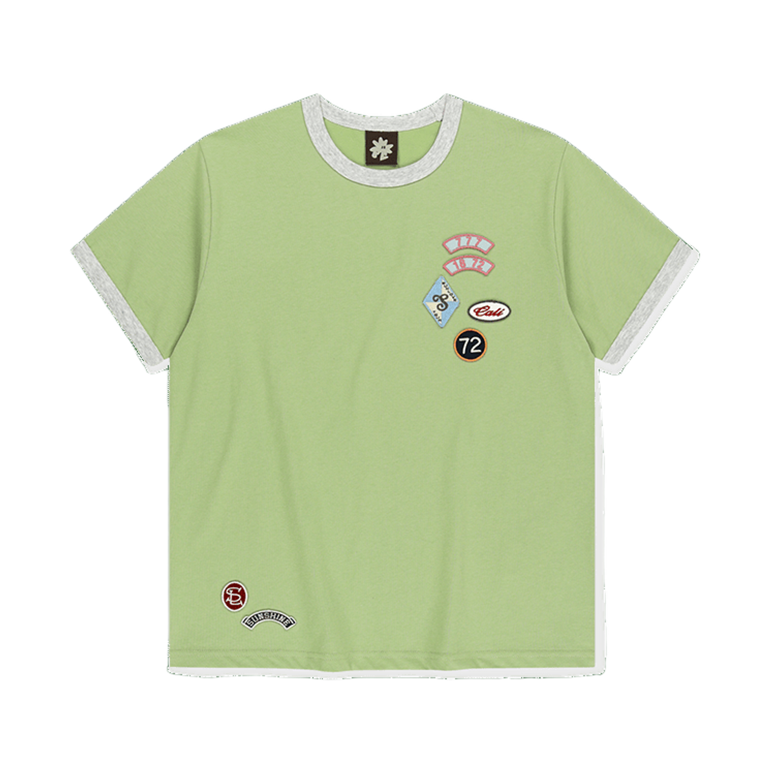 [트리플적립] 썬러브 멀티 패치 링거 티 라이트 올리브([트리플적립] SUNLOVE Multi Patch Ringer Tee Light Olive)