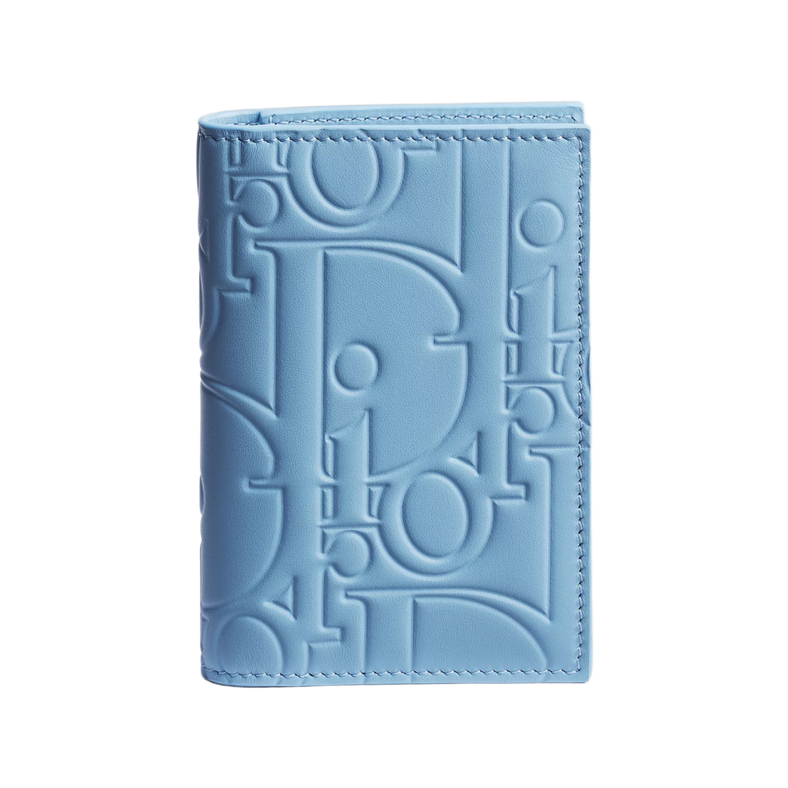 2ESCH207GVM-H522 Dior Bifold Card Holder Dior Gravity Smooth Calfskin Light Blue