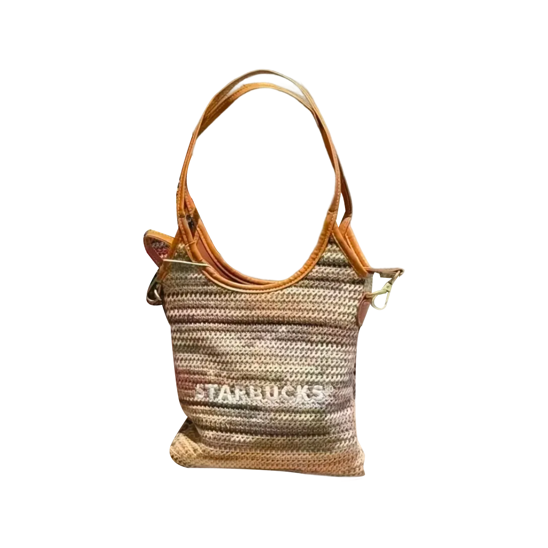 스타벅스 중국 2026 스프링 니트백 브라운 베이지(Starbucks China 2026 Spring Knit Bag Brown Beige)