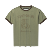 Thevinylhouse Nobody Work Ringer Tee Olive