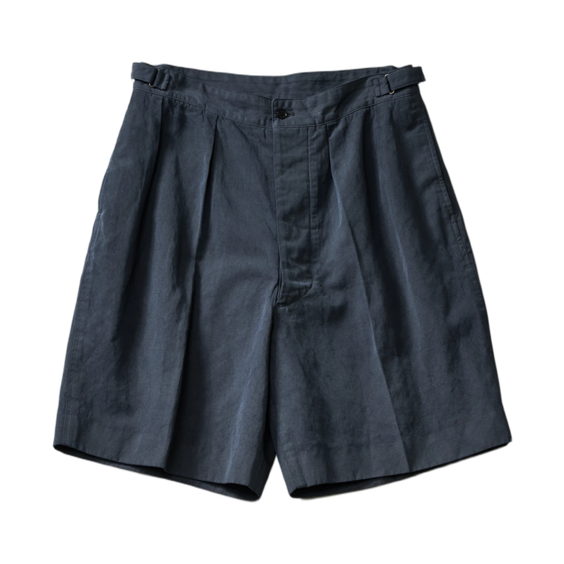 캡틴 선샤인 x 레이디 화이트 코튼 리넨 쇼츠 차콜(Kaptain Sunshine x Lady White Cotton Linen Short Charcoal) - 1