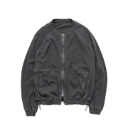 Polyteru Rough Set Zip Up Gray