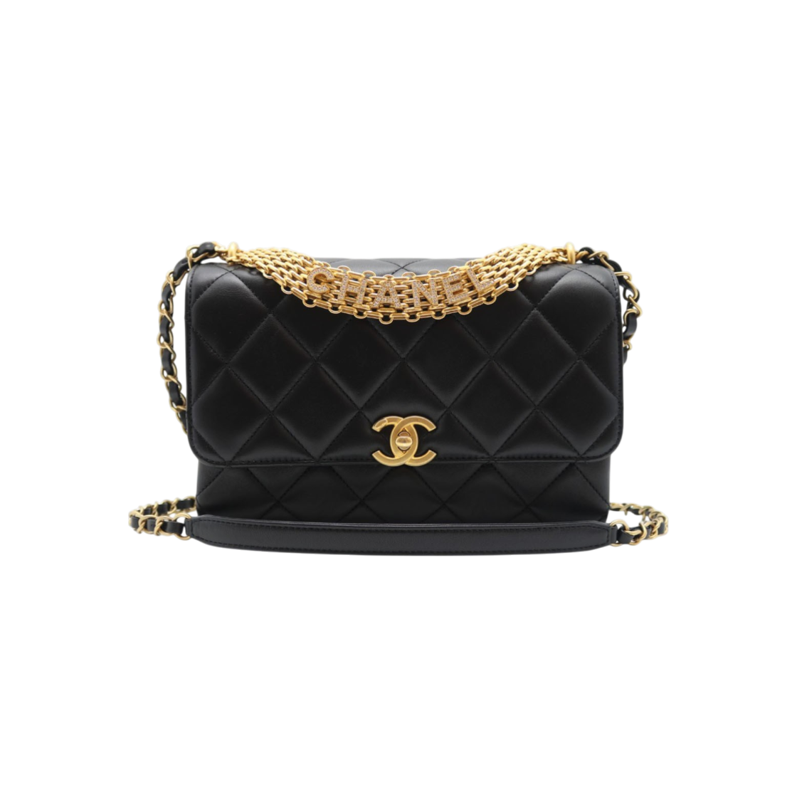 ITIFHOS333PL Chanel Diamond Flap Bag in Lambskin with Chip