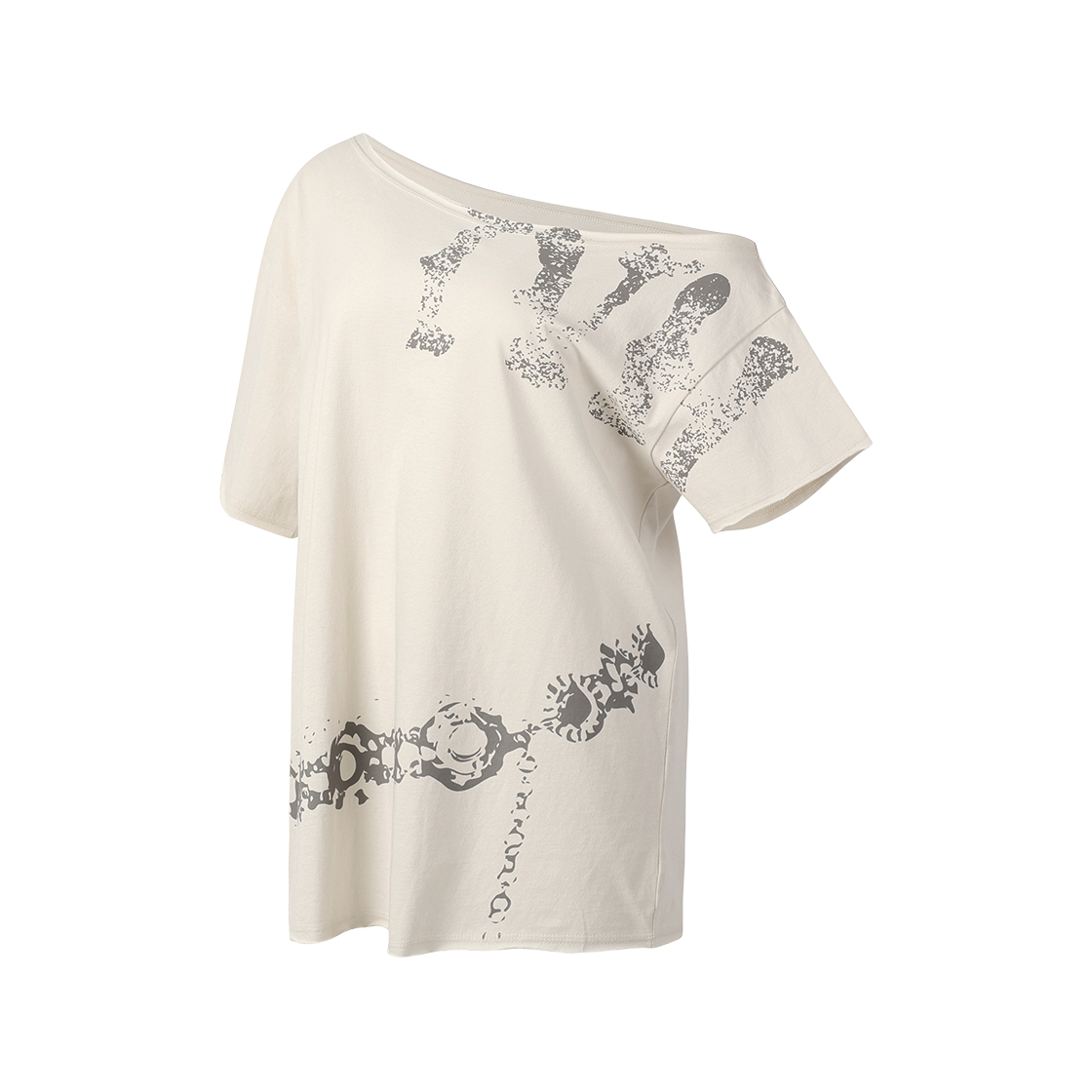 더바이닐하우스 컷오프 루즈 체인 티셔츠 베이지(Thevinylhouse Cut-Off Loose Chain Tee (W) Beige) - 2