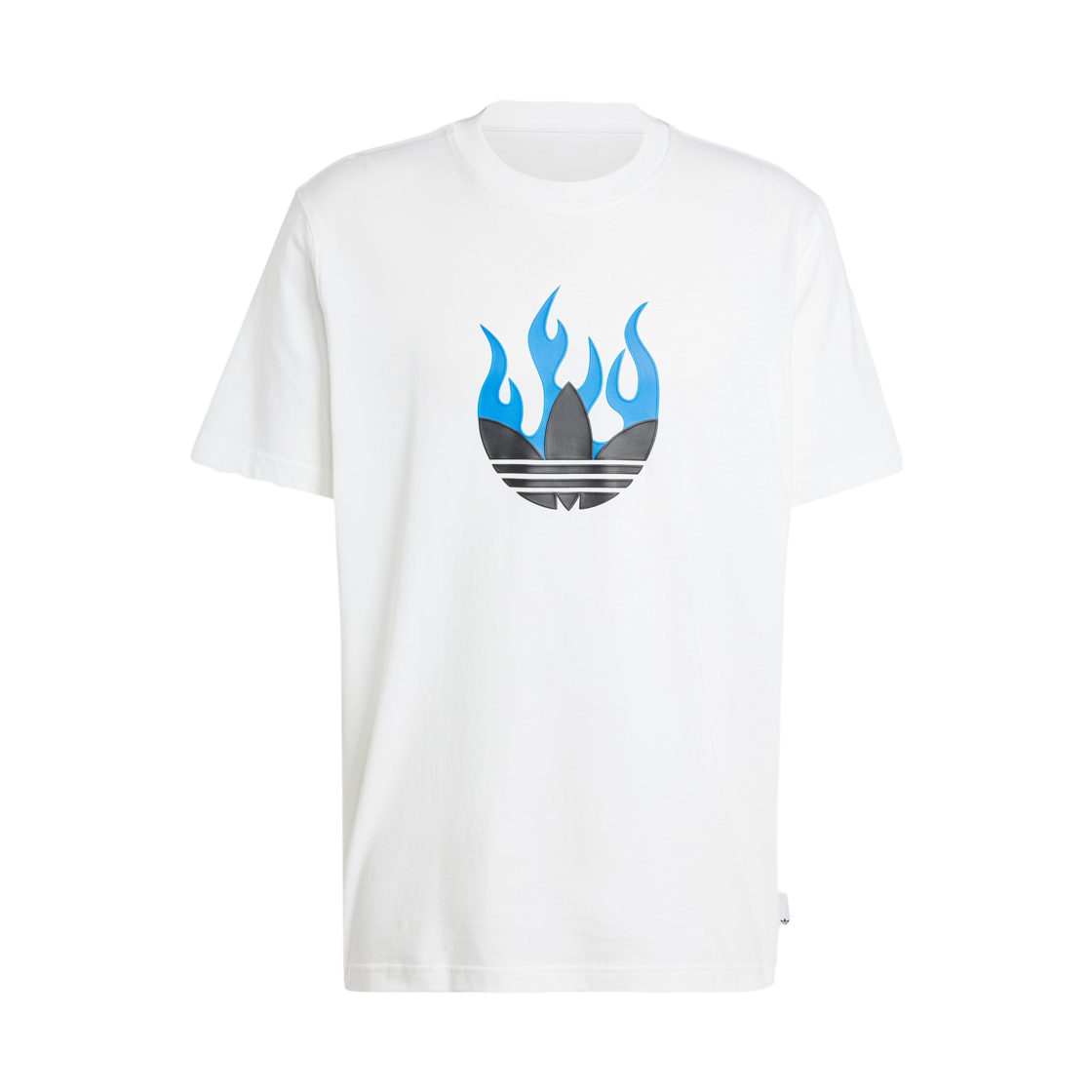 IS2944 Adidas Flames Logo T-Shirt White - KR Sizing