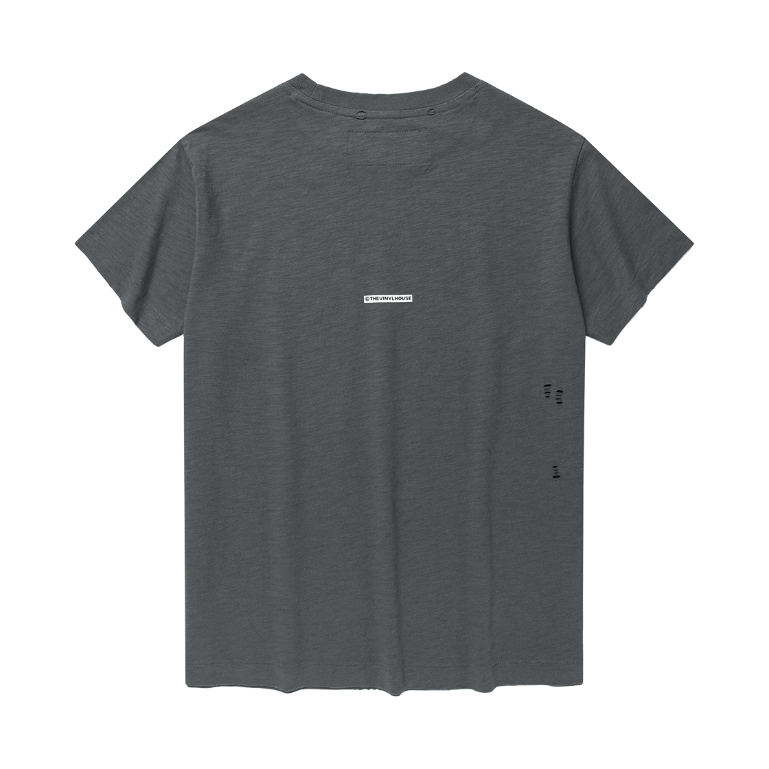 더바이닐하우스 넥크리스 빈티지 슬럽 티셔츠 차콜(Thevinylhouse Necklace Vintage Slub Tee Charcoal) - 2