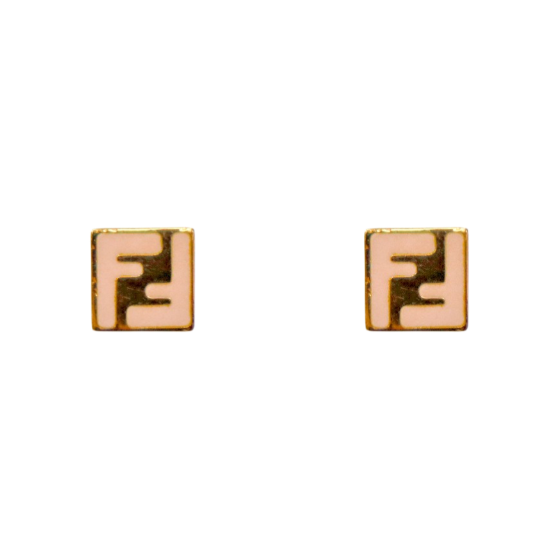 펜디 핑크 FF 골드 귀걸이 C-B52593(Fendi Pink FF Gold Earrings C-B52593) - 1