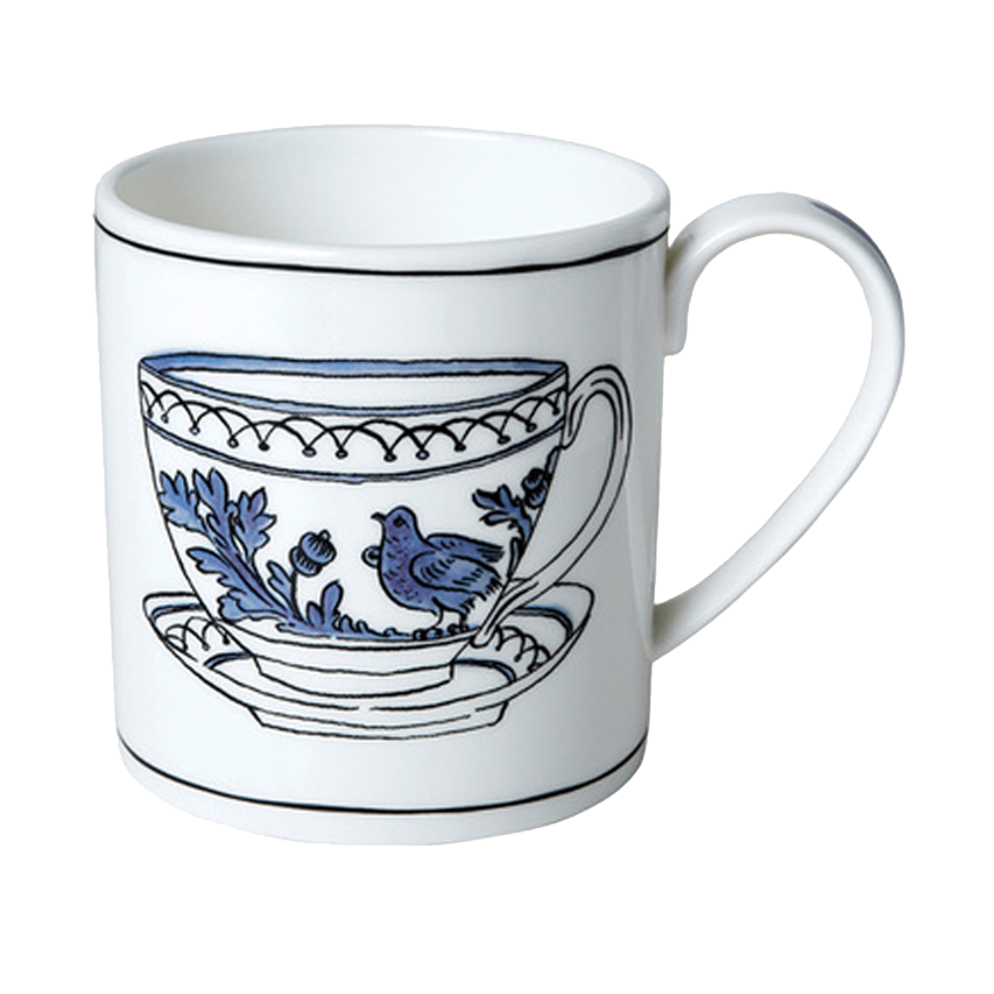 416 TWIG NEWYORK Blue bird mug
