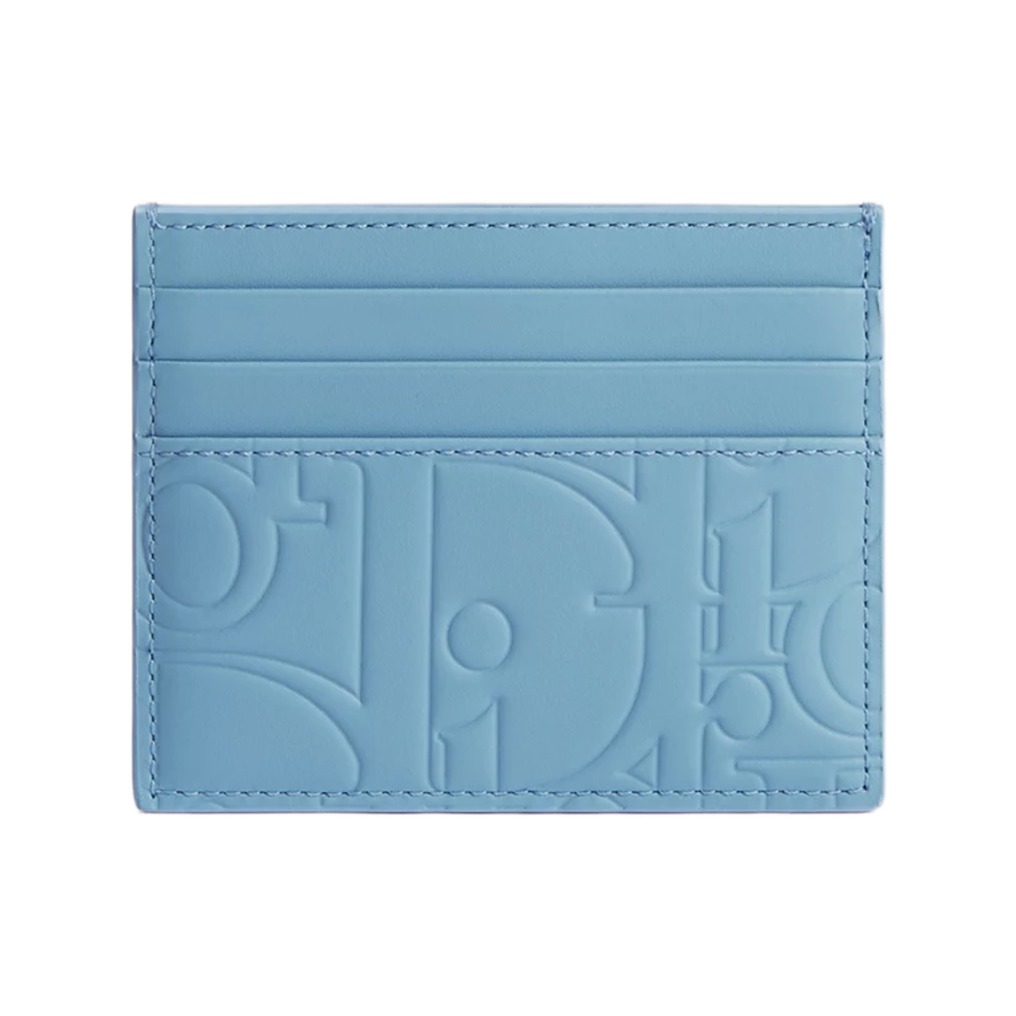 2ESCH206GVM-H522 Dior Card Holder Dior Gravity Smooth Calfskin Light Blue