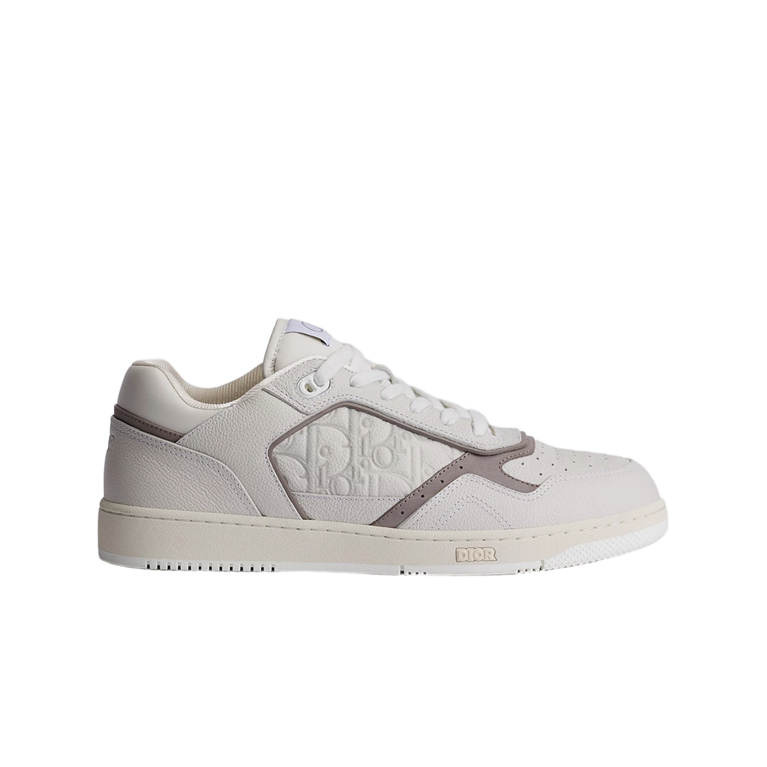 3SN272AFD-H068 Dior B27 Uptown Low-Top Sneaker Grained Calfskin And Dior Gravity Calfskin White Gray