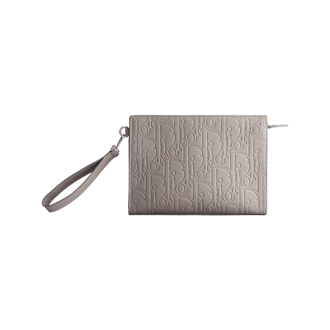 2ESCA679MAC-H00G Dior A5 Triangle Pouch Dior Gravity Grained Calfskin Trianon Gray