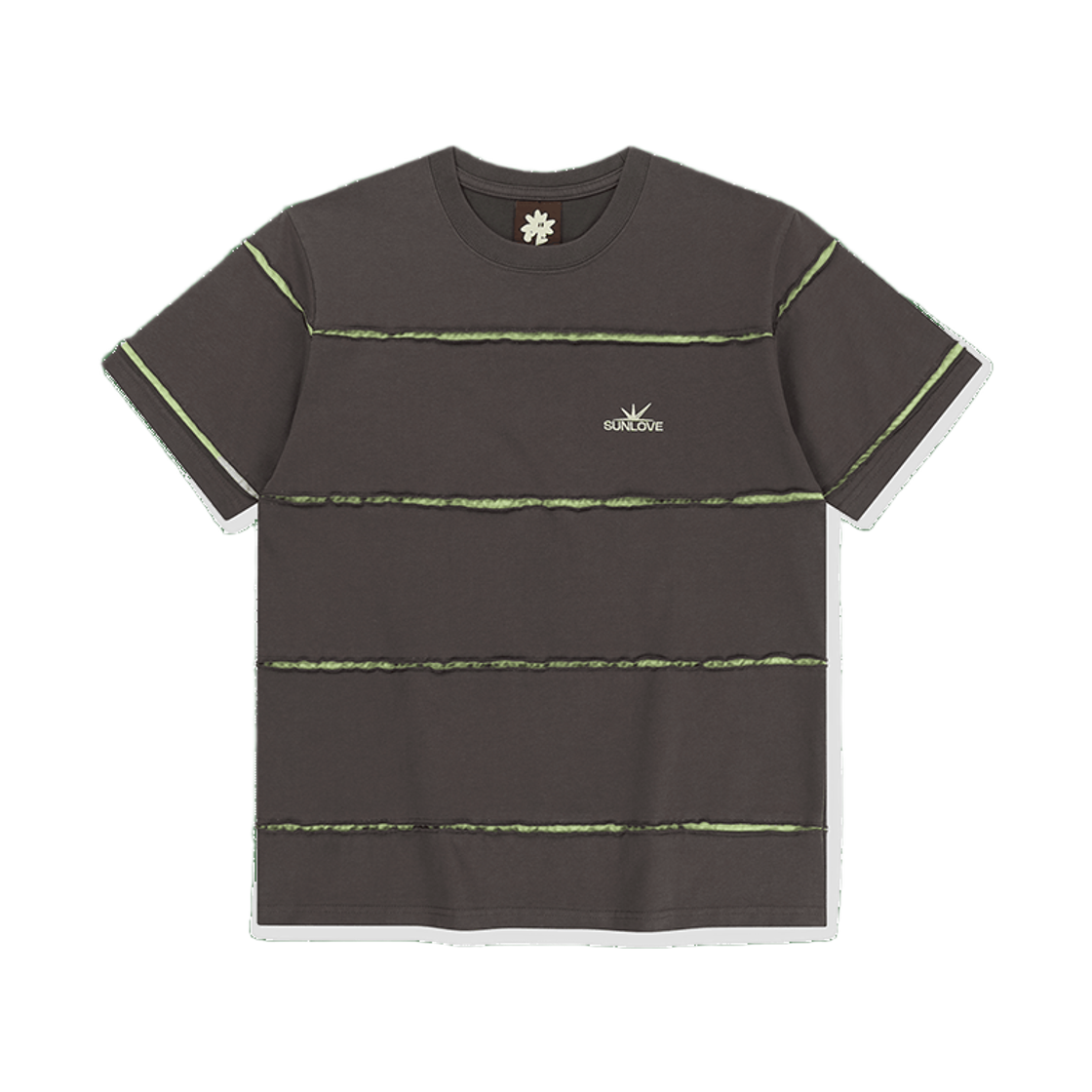 [트리플적립] 썬러브 로우 엣지 스트라이프 티 챠콜