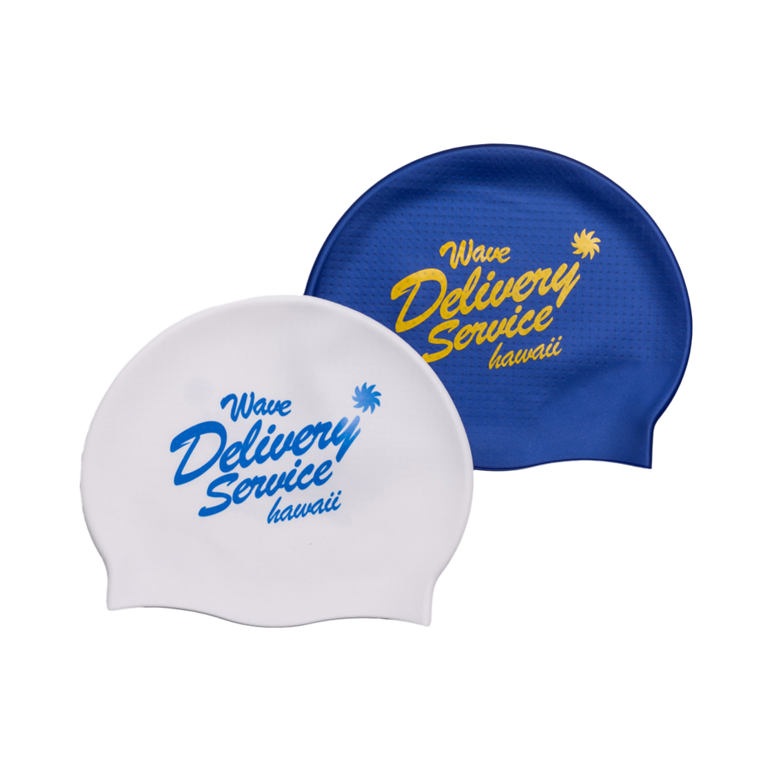 빅웨이브 컬렉티브 웨이브 딜리버리 서비스 미끄럼 방지 수영모자 화이트(BIGWAVE COLLECTIVE Wave Delivery Service Swim Cap White) - 2