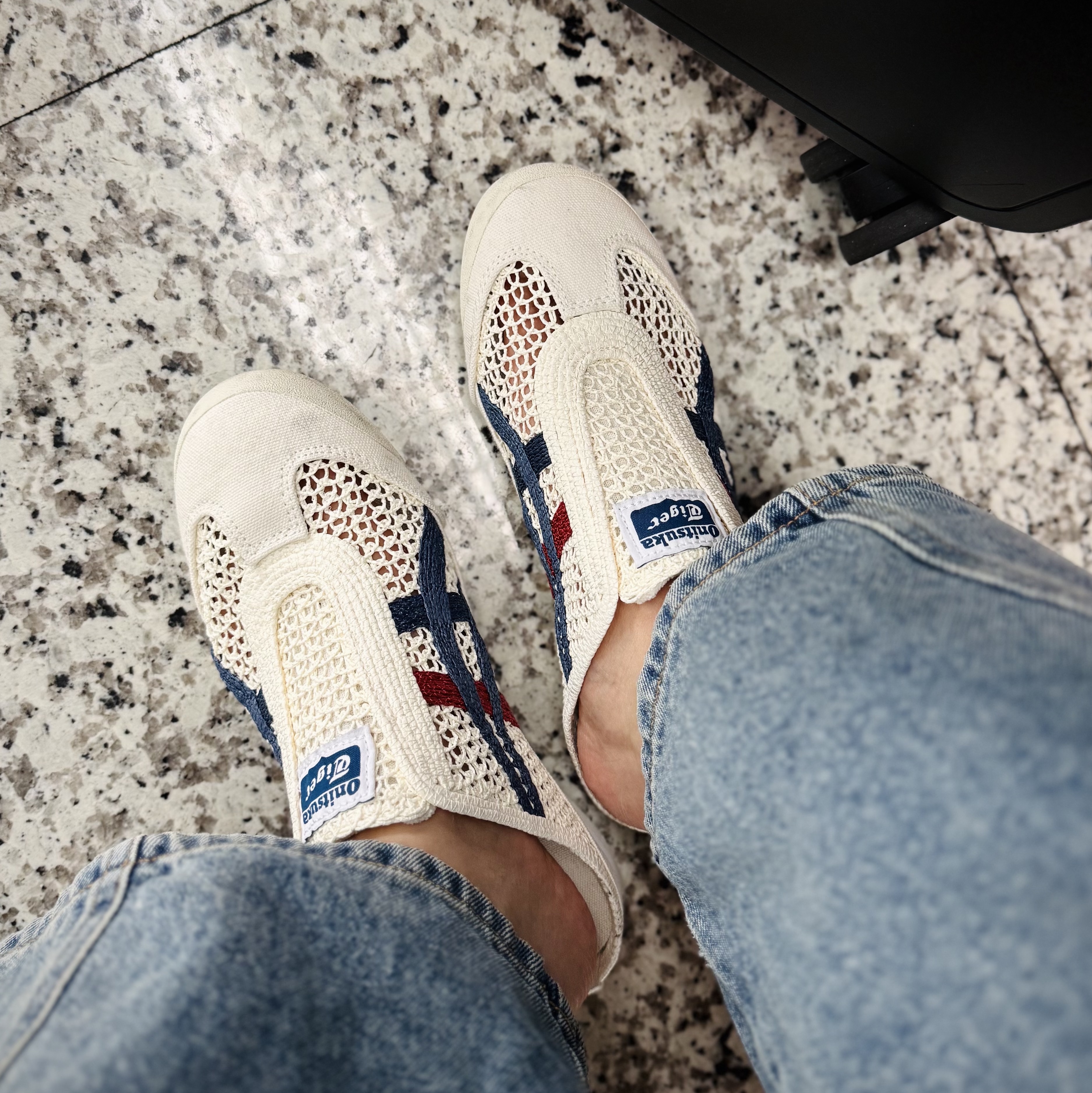 Onitsuka Tiger Mexico 66 Sabot Cream Mako Blue 착용 스타일 - 1