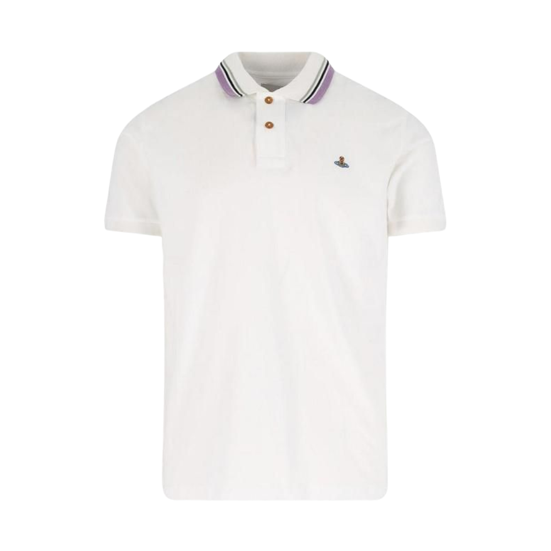 2H01000P-J0009-A401 Vivienne Westwood Classic Polo T-Shirt White